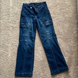 White House Black Market Blue Cargo Jeans